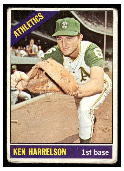 1966 1966 Topps Baseball Ken Harrelson #55 Low Grade front of card