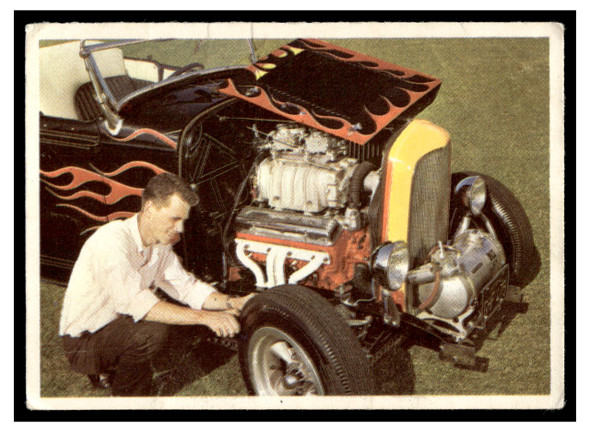 1965 Donruss Spec Sheet Flamed Roadster #43 Low Grade - Creases front of card