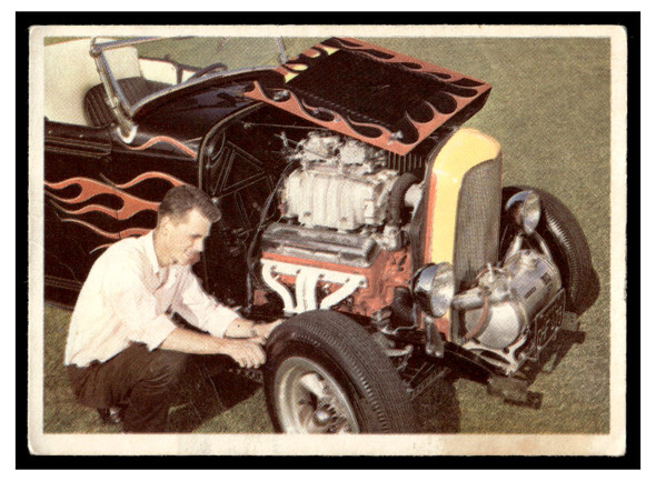 1965 Donruss Spec Sheet Flamed Roadster #43 Low Grade front of card