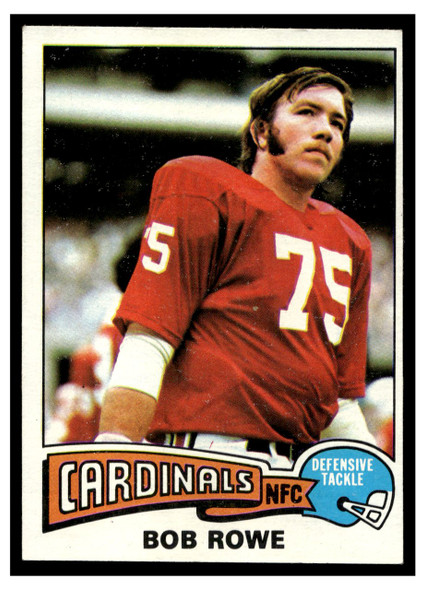 1975 Topps Football Bob Rowe #483 Low Grade — Example B front of card