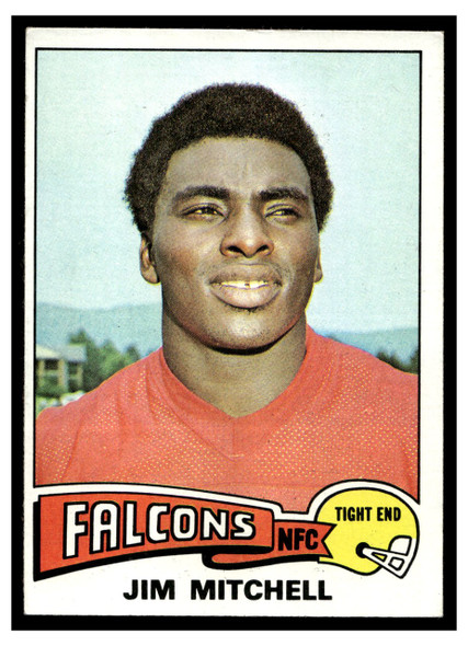 1975 Topps Football Jim Mitchell #495 Low Grade front of card