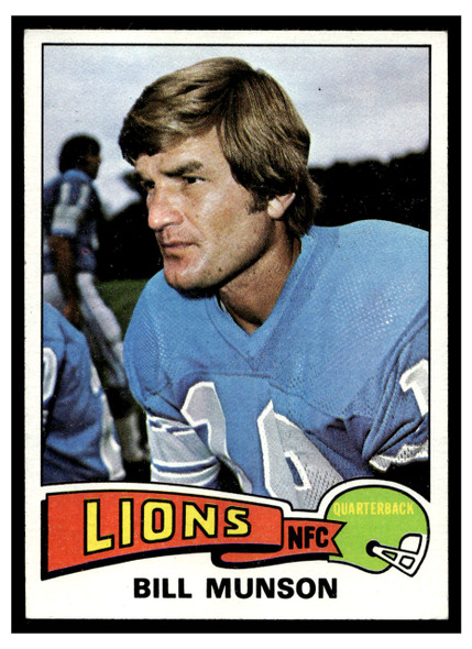 1975 Topps Football Bill Munson #172 Low Grade — Example B front of card