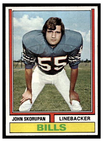 1974 Topps Football John Skorupan #372 Low Grade front of card