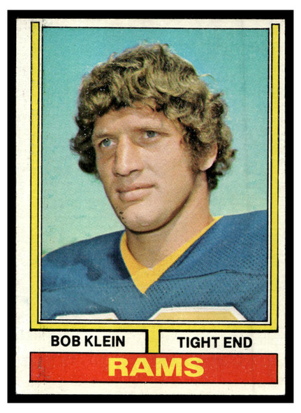 1974 Topps Football Bob Klein #152 Low Grade front of card