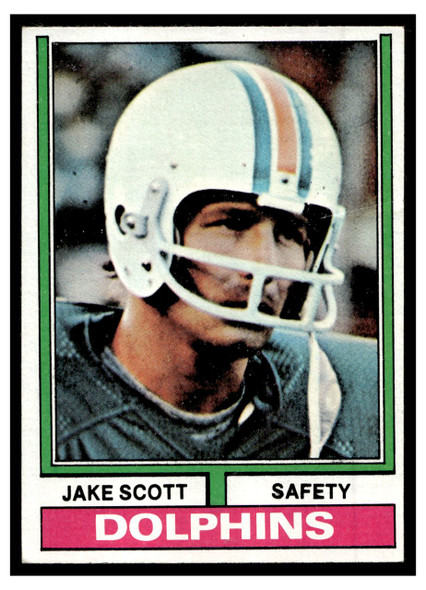 1974 Topps Football Jake Scott #305 Low Grade front of card