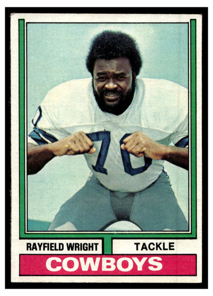 1974 Topps Football Rayfield Wright #54 Low Grade front of card