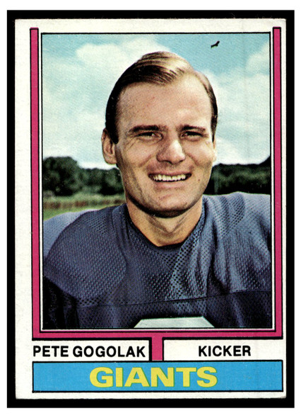 1974 Topps Football Pete Gogolak #310 Low Grade front of card