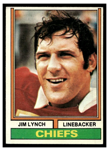 1974 Topps Football Jim Lynch #167 Low Grade front of card