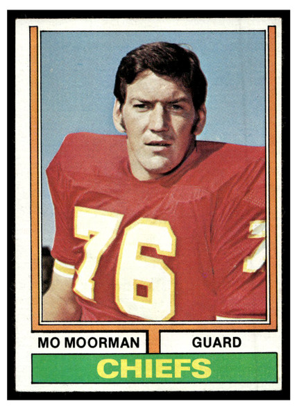 1974 Topps Football Mo Moorman #407 Low Grade front of card