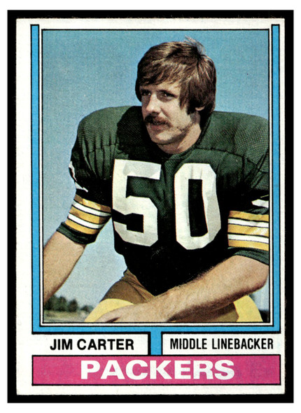 1974 Topps Football Jim Carter #472 Low Grade front of card