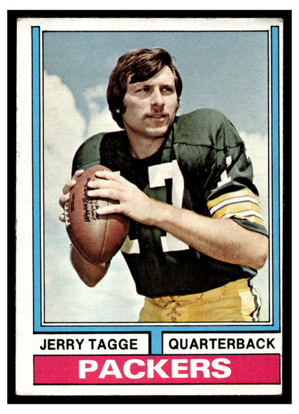 1974 Topps Football Jerry Tagge #374 Low Grade — Example B front of card