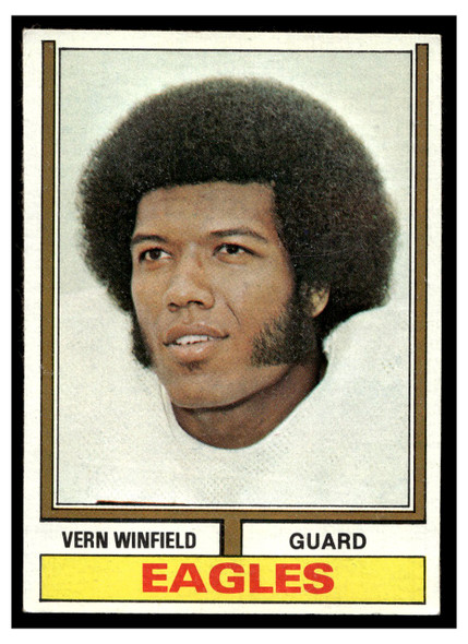 1974 Topps Football Vern Winfield #242 Low Grade — Example A front of card