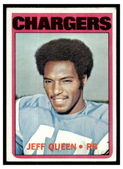 1972 Topps Football Jeff Queen #117 Low Grade front of card