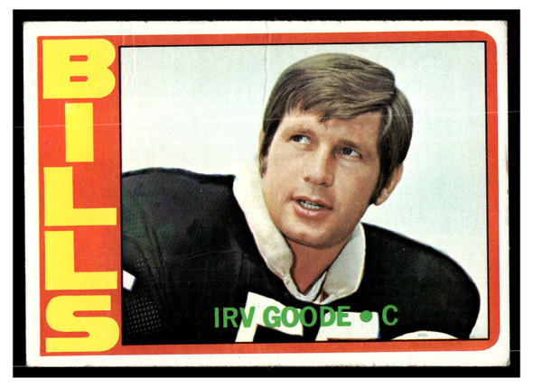 1972 Topps Football Irv Goode #214 Low Grade — Example A front of card