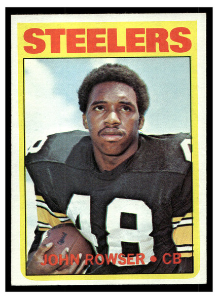 1972 Topps Football John Rowser #198 Low Grade front of card