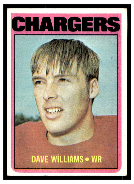 1972 Topps Football Dave Williams #47 Low Grade front of card