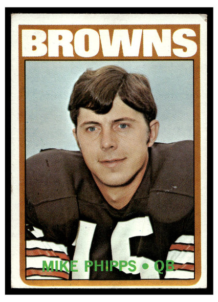 1972 Topps Mike Phipps #96 Low Grade - Creases front of card
