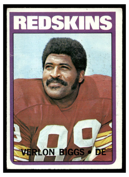 1972 Topps Verlon Biggs #72 Low Grade - Creases — Example A front of card