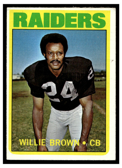 1972 Topps Willie Brown #28 HOF Low Grade - Creases — Example B front of card
