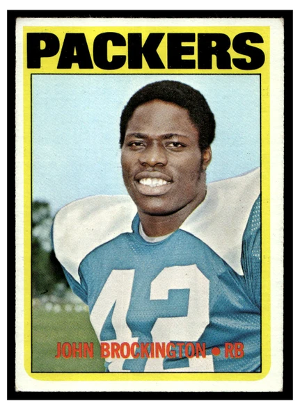 1972 Topps John Brockington #85 Rookie Card Low Grade — Example A front of card