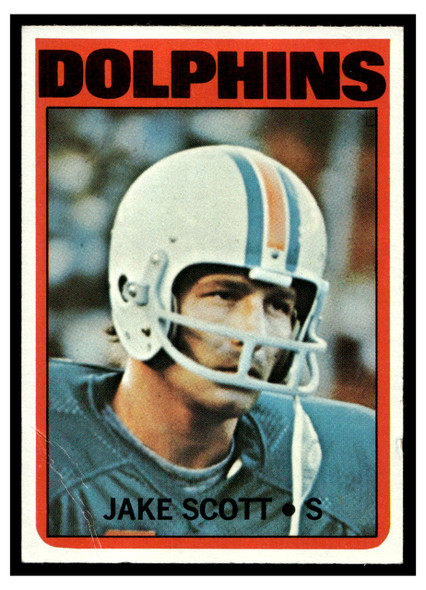 1972 Topps Jake Scott #193 Low Grade - Creases front of card