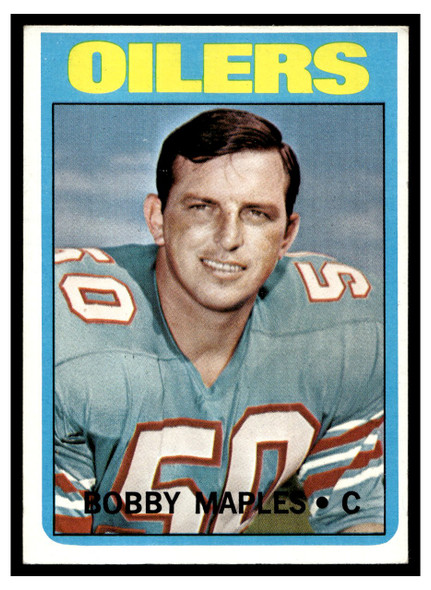 1972 Topps Bobby Maples #52 Low Grade front of card