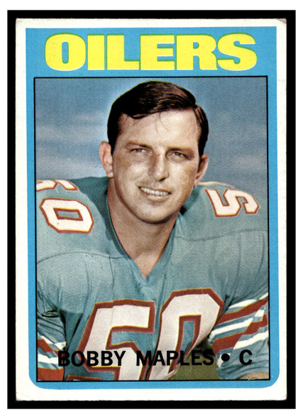 1972 Topps Bobby Maples #52 Low Grade - Creases front of card