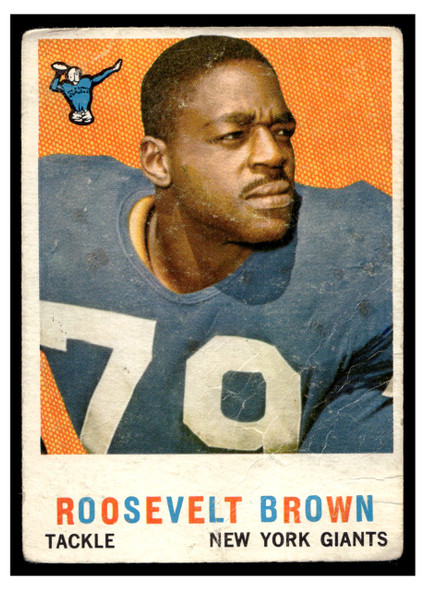 1959 Topps Roosevelt Brown #114 HOF Poor front of card
