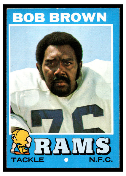 1971 Topps Bob Brown #16 HOF Low Grade front of card