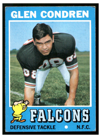 1971 Topps Glen Condren #122 Rookie Card Low Grade front of card