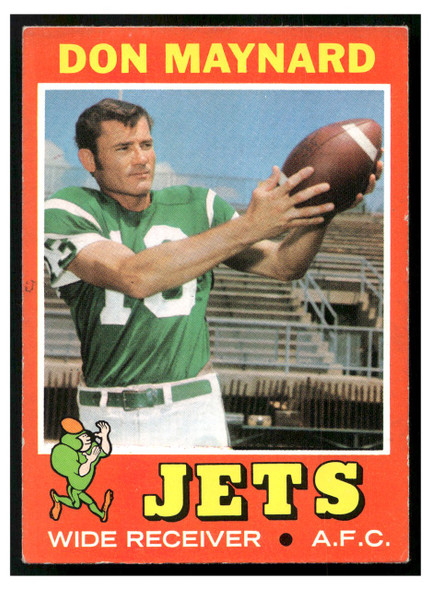 1971 Topps Don Maynard #19 HOF Low Grade front of card