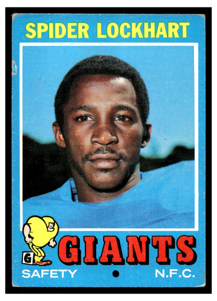 1971 Topps Spider Lockhart #128 Low Grade — Example B front of card