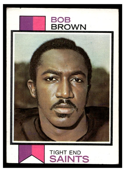 1973 Topps Bob Brown #407 Rookie Card Low Grade front of card