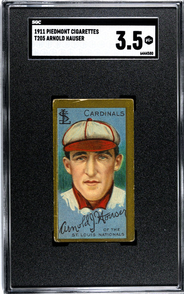 1911 T205 Arnold Hauser Portrait Piedmont SGC 3.5 front of card