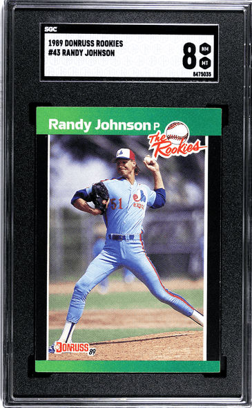 1989 Donruss Randy Johnson #43 SGC 8 front of card