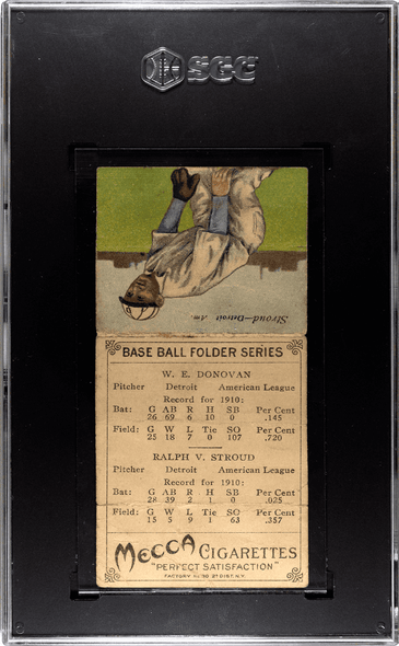 1911 T201 Mecca Cigarettes W.E. Donovan & Ralph Stroud SGC 1 back of card