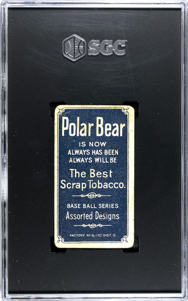 1909 T206 Oscar Stanage Polar Bear SGC 1 back of card