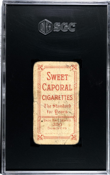 1910 T206 Dave Brain Sweet Caporal 350 SGC 1 back of card