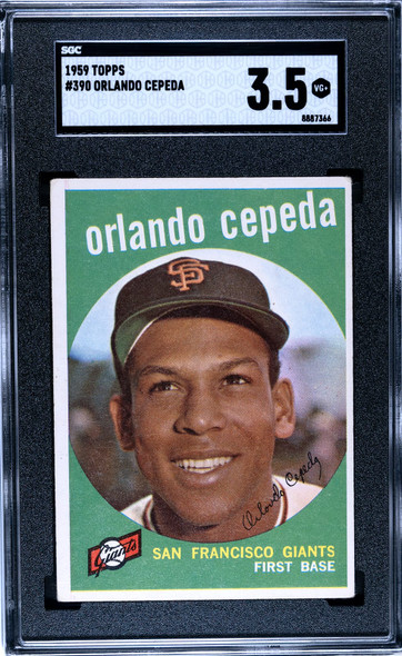 1959 Topps Orlando Cepeda #390 SGC 3.5 front of card
