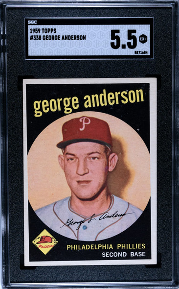 1959 Topps George Anderson #338 SGC 5.5 front of card