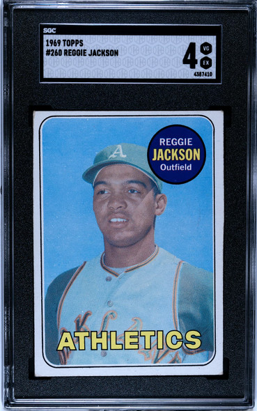 1969 Topps Reggie Jackson #260 SGC 4 front of card