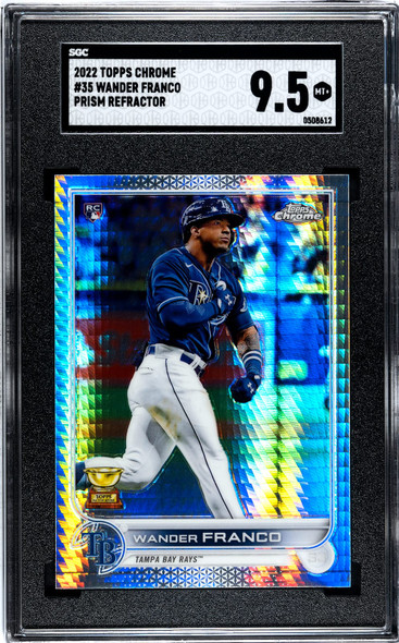 2022 Topps Chrome Wander Franco #35 Prism Refractor SGC 9.5 front of card