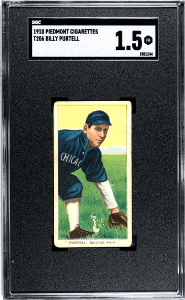 1910 T206 Billy Purtell Piedmont 350 SGC 1.5 front of card