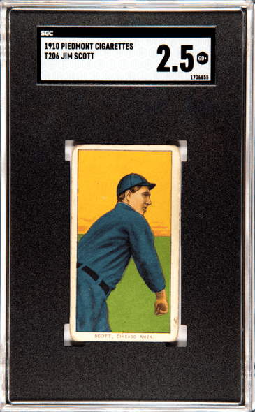 1910 T206 Jim Scott Piedmont 350 SGC 2.5 front of card
