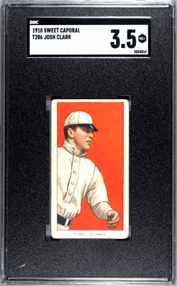 1910 T206 Josh Clark Sweet Caporal 350 SGC 3.5 front of card