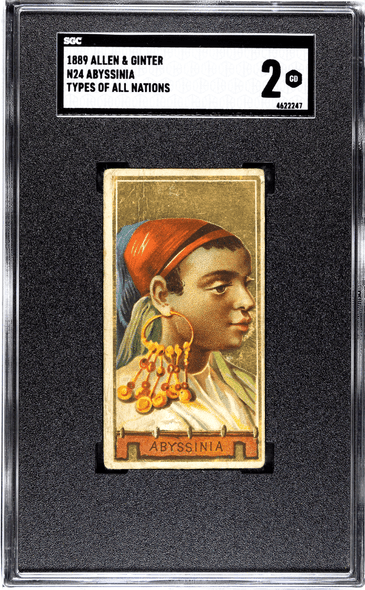 1889 N24 Allen & Ginter Abyssinia Types of All Nations SGC 2 front of card