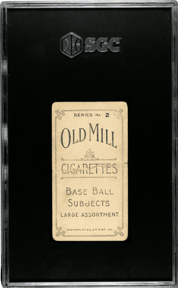1910 T210 Frank Doyle Old Mill SGC 1 back of card