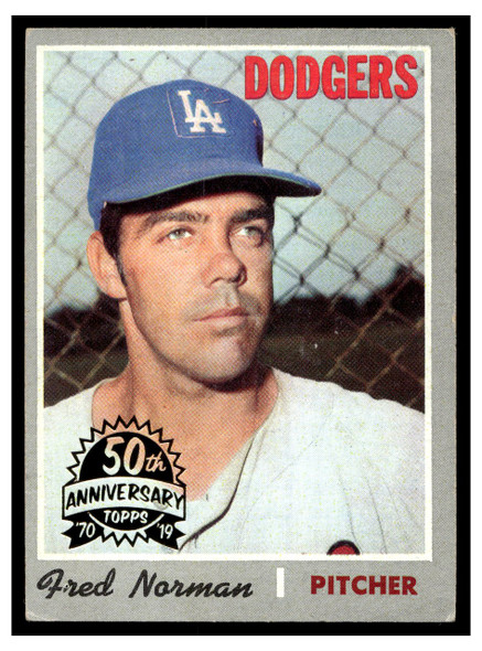 1970 Topps Fred Norman #427 2019 Heritage 50th Anniversary Buyback Good front of card