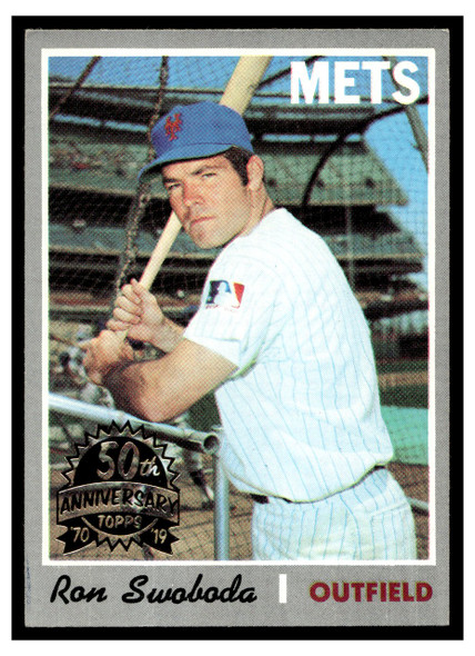1970 Topps Ron Swoboda #431 2019 Heritage 50th Anniversary Buyback Good front of card