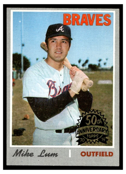 1970 Topps Mike Lum #367 2019 Heritage 50th Anniversary Buyback Low Grade front of card